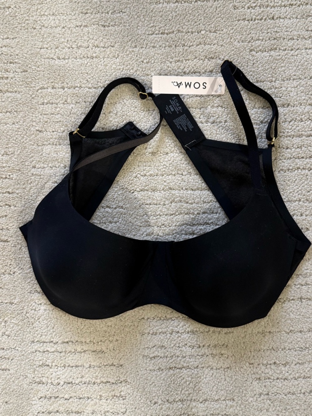 Soma Lightly Lined Black Scoop Balconette Bra - Picture 2 of 4